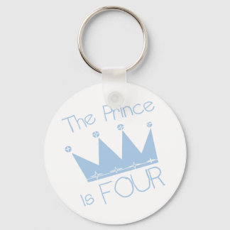 Prince Crown 4th Birthday Tshirts and Gifts Key Ring