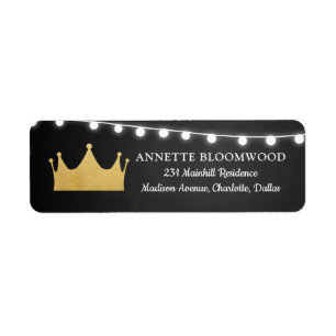 Prince Crown Baby Shower Gold Foil Chalkboard