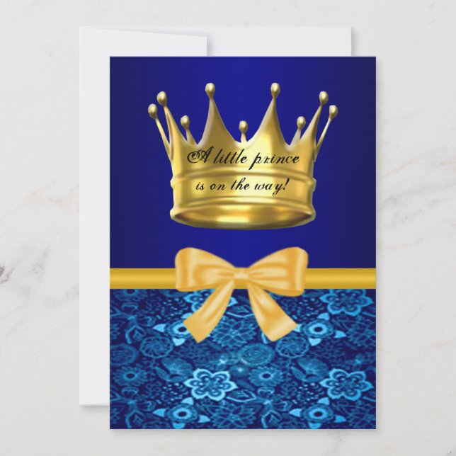 Prince Crown Baby Shower Invitation (Front)