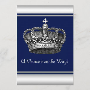 Prince Crown Baby Shower Invitation