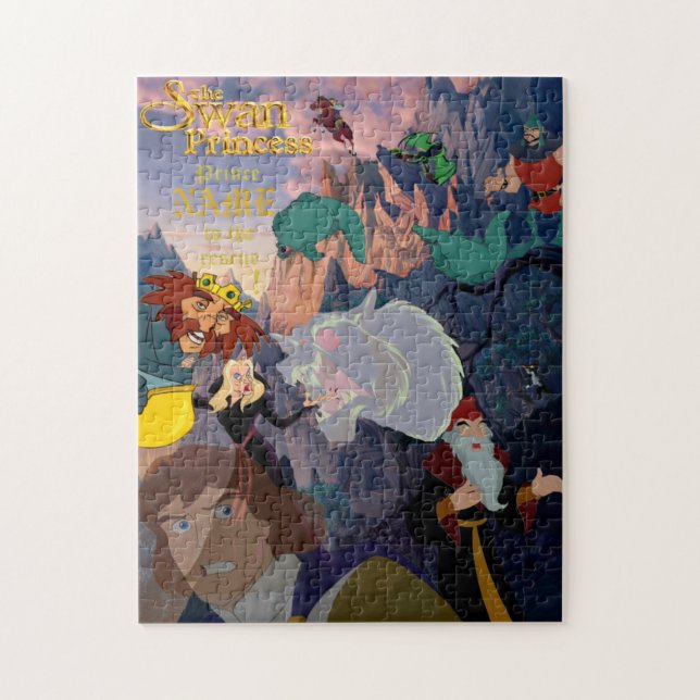 Prince Derek & Villains Personalised Photo Puzzle (Vertical)