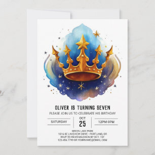 Prince Diamond Editable Birthday Invitation