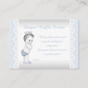 Prince Diaper Raffle Ticket Enclosure Card