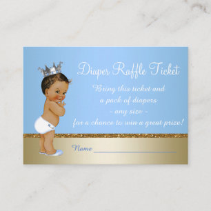 Prince Diaper Raffle Tickets Enclosure Card
