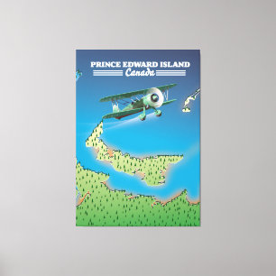Prince Edward Island, Canada map. Canvas Print