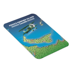 Prince Edward Island, Canada map. Magnet