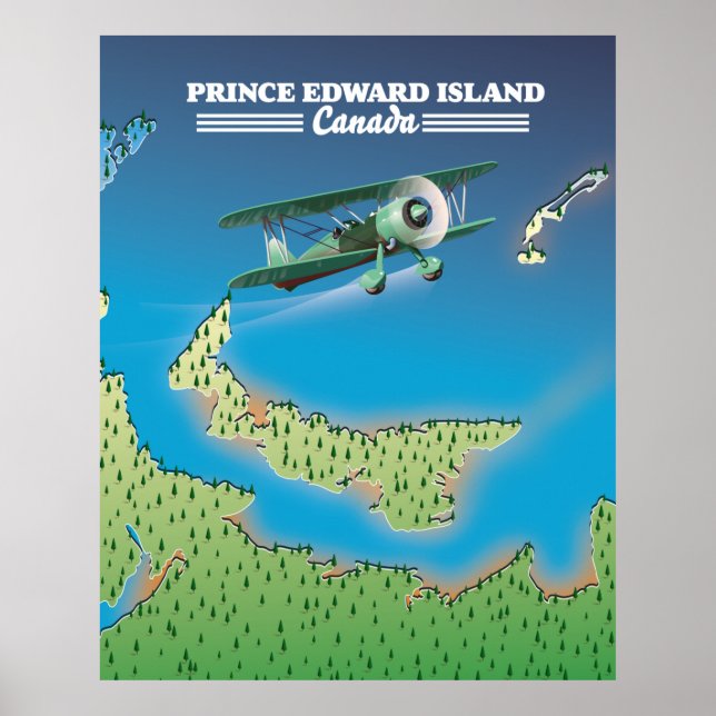 Prince Edward Island, Canada map. Poster (Front)