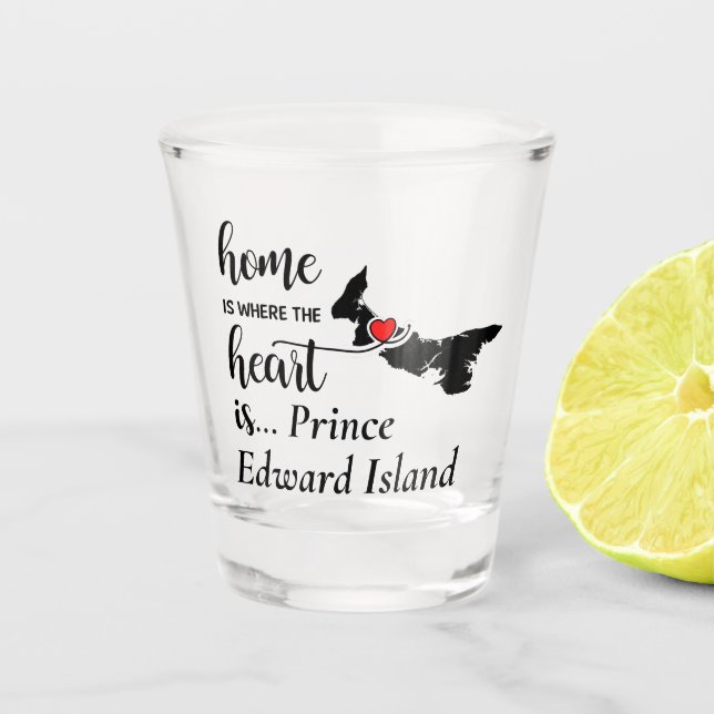 Prince Edward Island Home is Where Heart is Shot Glass (Front)