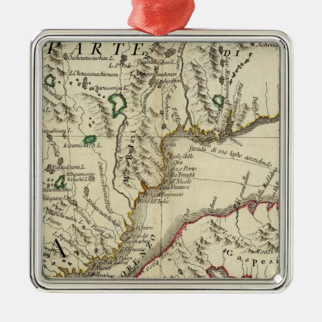 Prince Edward Island, New Brunswick Metal Tree Decoration (Front)