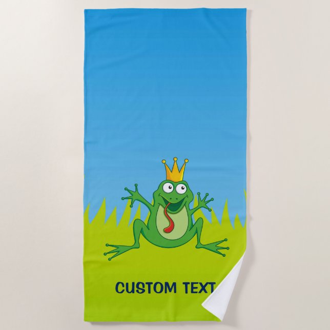 Prince frog beach towel (Front)