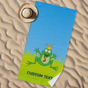 Prince frog beach towel