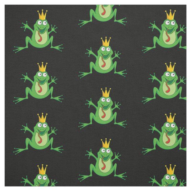 Prince Frog Pattern Fabric (Swatch)
