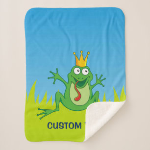 Prince Frog Sherpa Blanket