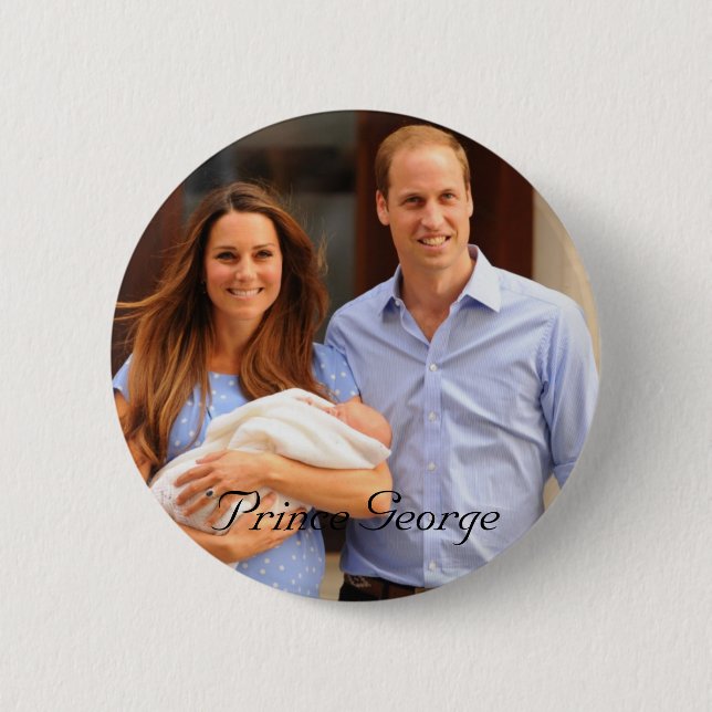 Prince George 6 Cm Round Badge (Front)
