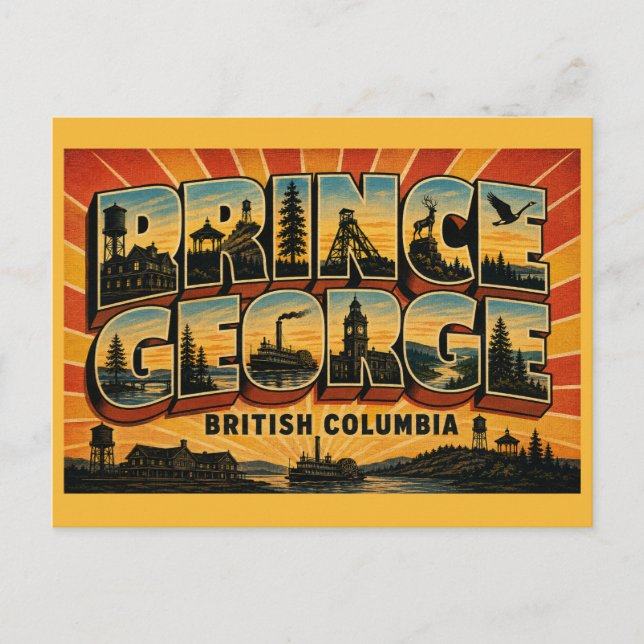 Prince George BC Northern Capital Postcard (Front)