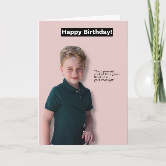 Prince George Happy Birthday card (Front)