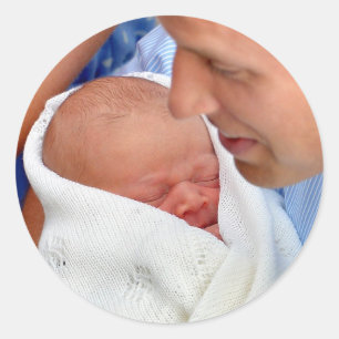Prince George Royal Baby Classic Round Sticker