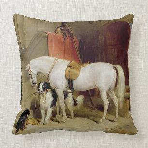 Prince George's Favourites (oil on canvas) Cushion
