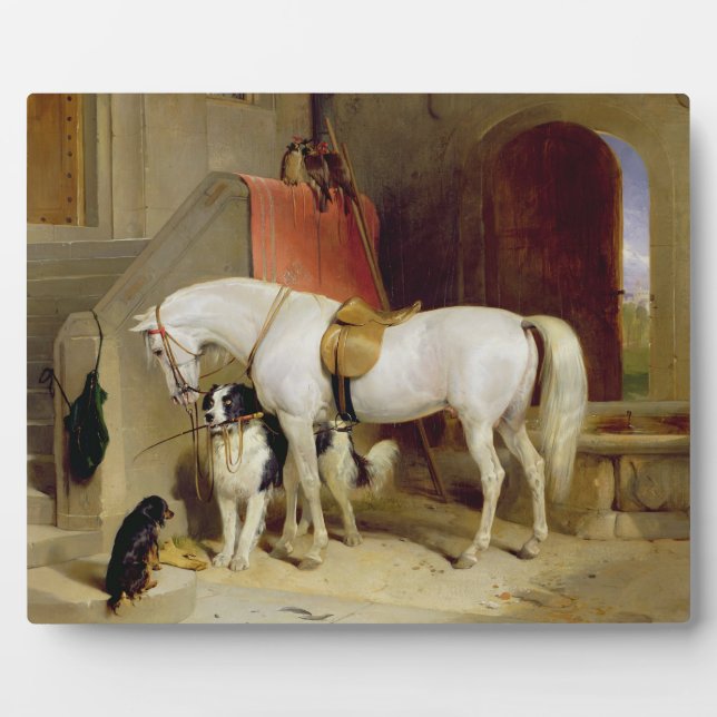 Prince George's Favourites (oil on canvas) Plaque (Front)