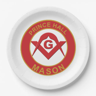 Prince Hall Mason Paper Plate