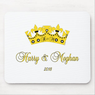 Prince Harry and Meghan Royal Wedding 2018 Heart Mouse Pad