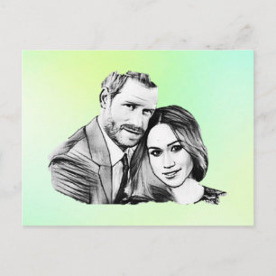 Prince Harry engagement stylised Announcement Postcard