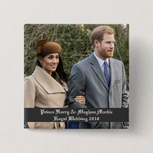 Prince Harry & Meghan Markle Royal Wedding 2018 15 Cm Square Badge