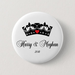 Prince Harry & Meghan Royal Wedding 2018 6 Cm Round Badge