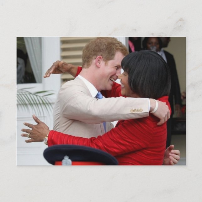 Prince Harry & PM Portia Simpson Miller Postcard (Front)
