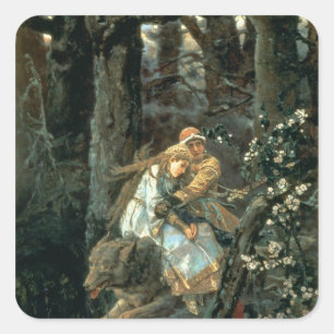 Prince Ivan on the Grey Wolf, 1889 Square Sticker