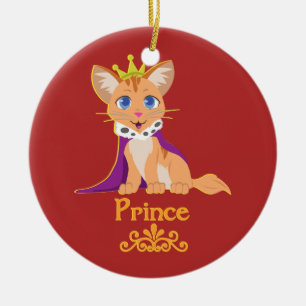Prince Kitten Ceramic Tree Decoration