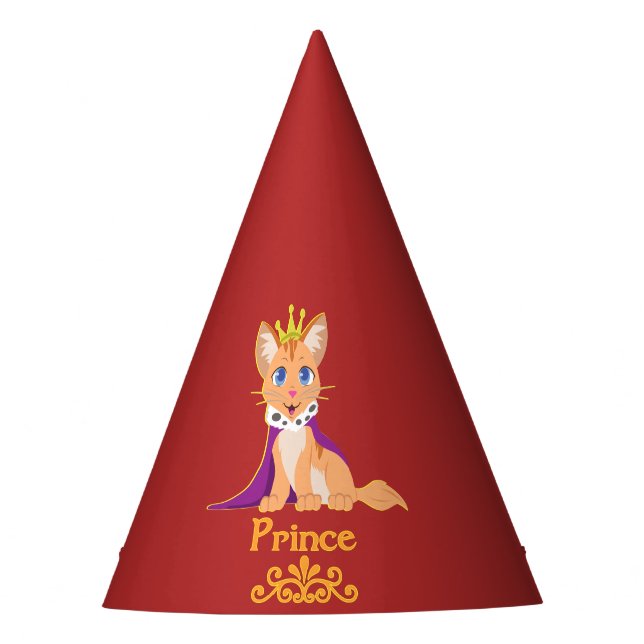 Prince Kitten Party Hat (Front)