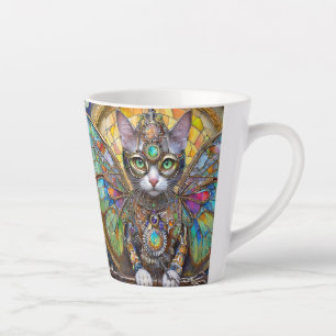 Prince Kitty Cat of the Butterfly Wing Brigade Latte Mug