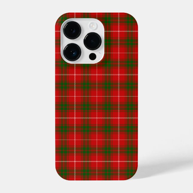 Prince of Rothesay tartan red green plaid iPhone Case (Back)