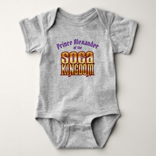 Prince of the Soca Kingdom with Child's Name Baby Bodysuit