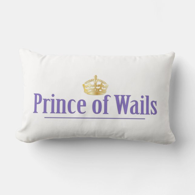 Prince of Wails / Princess of Wails Lumbar Cushion (Front)