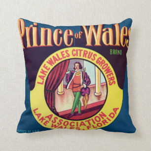 Prince of Wales Lake Wales Florida Citrus Vintage Cushion