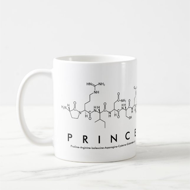 Prince peptide name mug (Left)