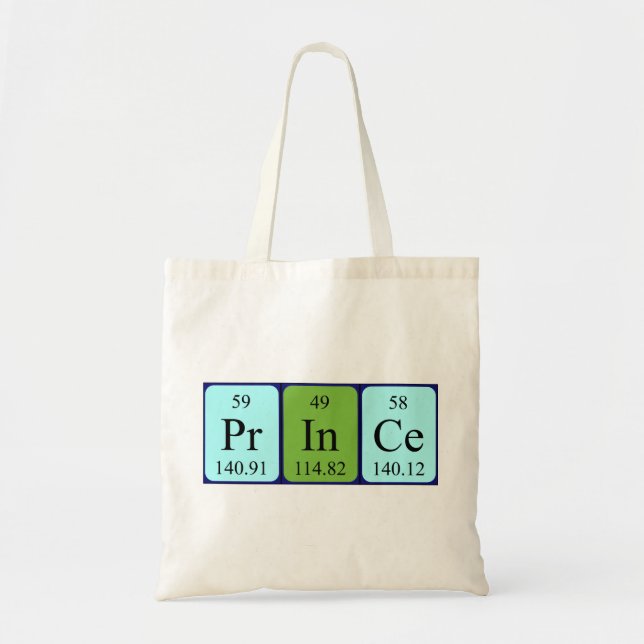 Prince periodic table name tote bag (Front)