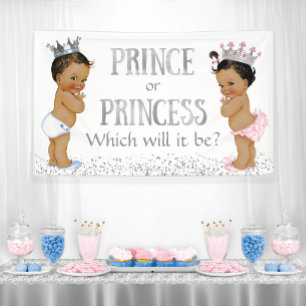 Prince Princess Gender Reveal Baby Shower Banner