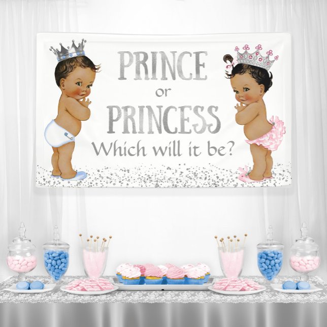  Prince Princess Gender Reveal Baby Shower Banner (Creator Uploaded)