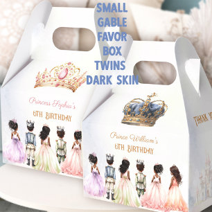 Prince Princess Twins Crown Royal Birthday Favour Box