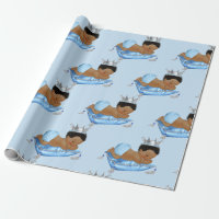 Prince Royal Baby Blue & Silver Pillow Boy