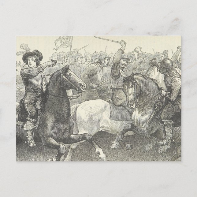 Prince Rupert at Battle of Edgehill Postcard (Front)