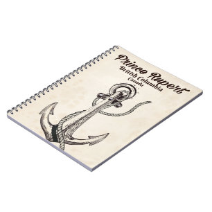 Prince Rupert, British Columbia Nautical poster Notebook
