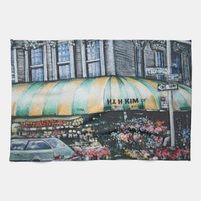 Prince Street Corner Tea Towel (Horizontal)