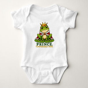 Prince. Temporarily Frog. Funny Frog Prince Baby Bodysuit