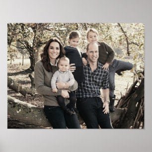Prince William and family Dec 2018 stylised Poster