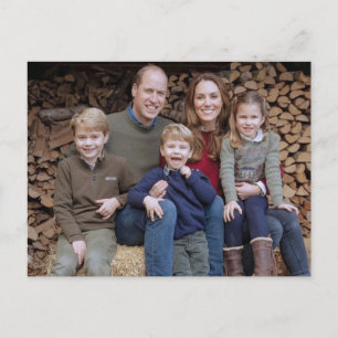 Prince William and family Dec 2020 stylised Postcard