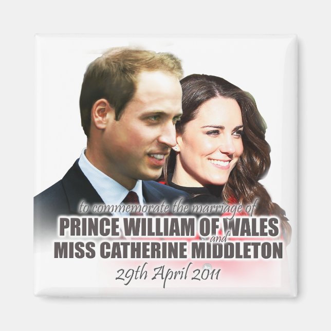 Prince William & Kate Royal Wedding Magnet (Front)